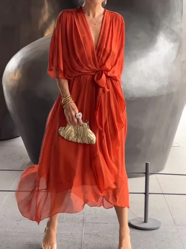 Amara – Bedrucktes ärmelloses Maxikleid