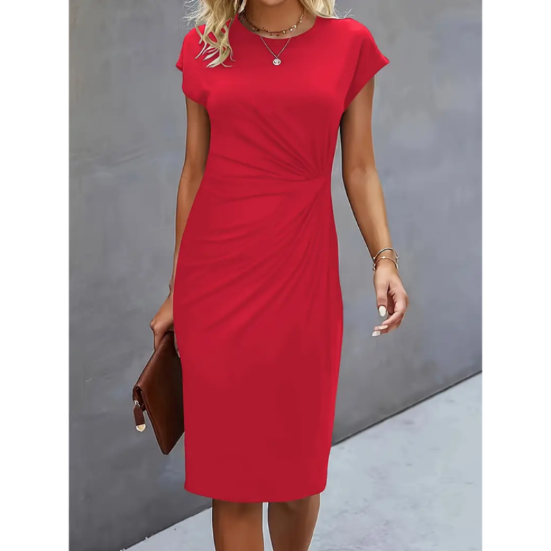 Elina – Formelles Damenkleid mit kurzen Ärmeln