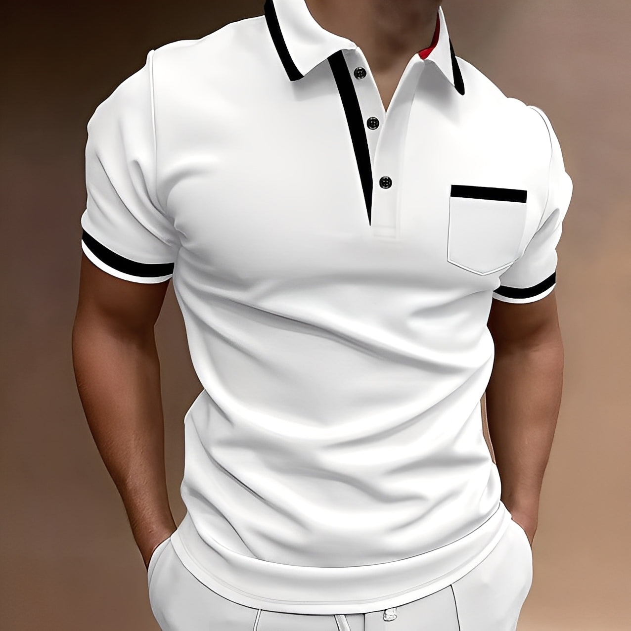 Alijah - Elegantes, schmales Herren-Poloshirt