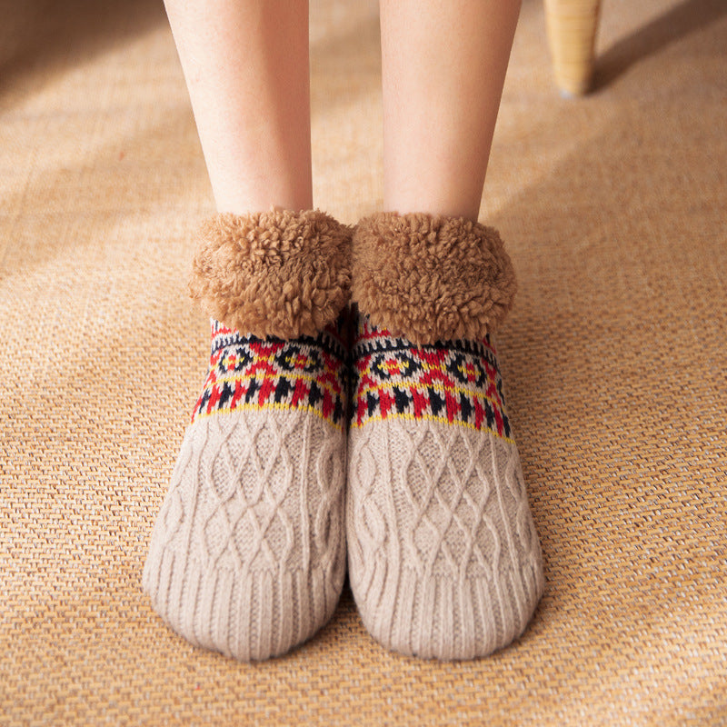 Nichole - Elegante, warme Antirutsch-Socken für Damen