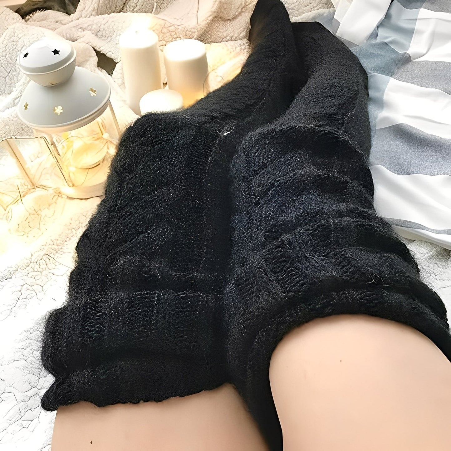 Hailee - Weiche, gestrickte Overknee-Socken für Damen
