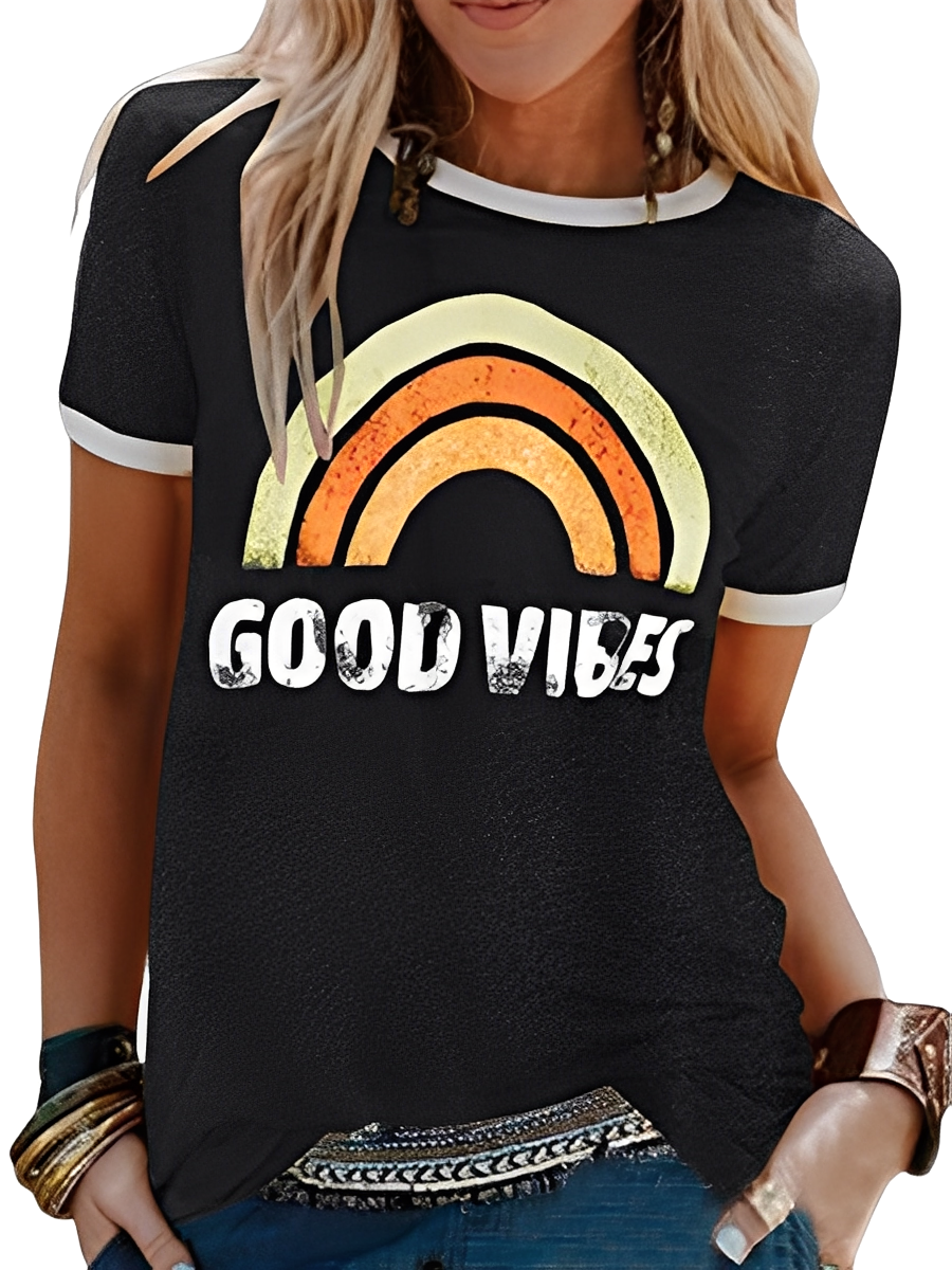 Daria - Schlichtes Shirt mit fröhlichem Design für Damen