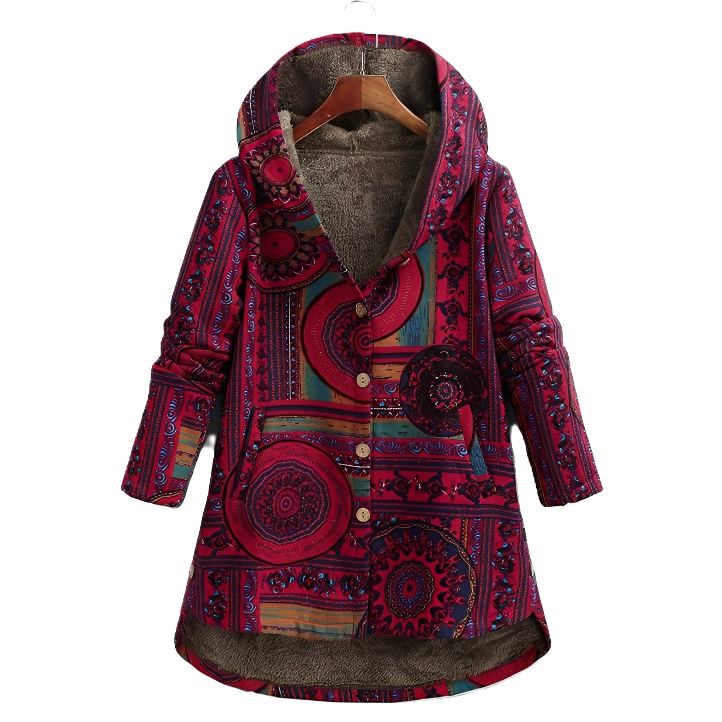 Griselda - Damen-Hoodie mit ethnischen Blumenmustern