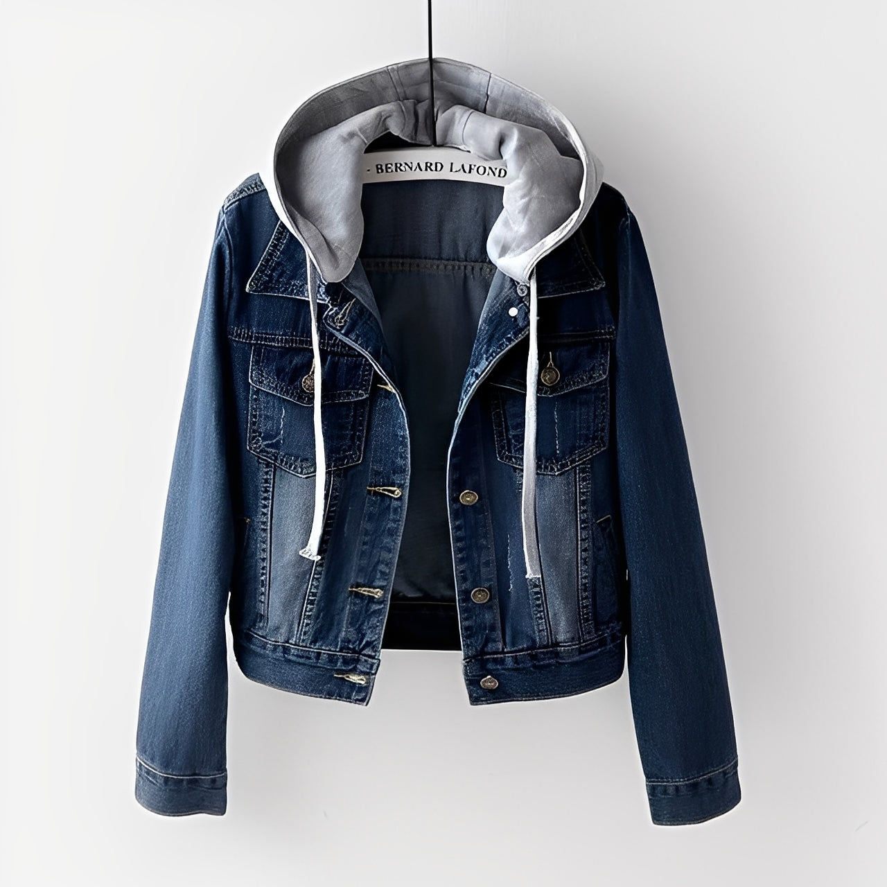 Malani - Trendige Damen-Jeansjacke mit abnehmbarer Kapuze