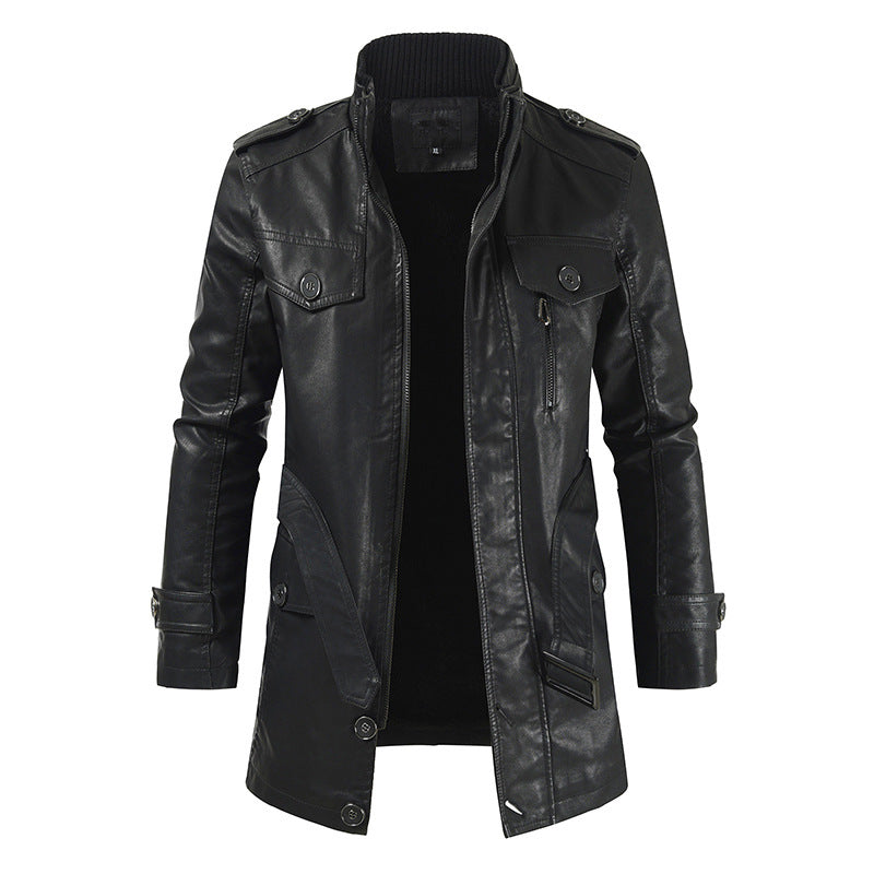 Howard - Herren Vintage-Leder-Trenchcoat