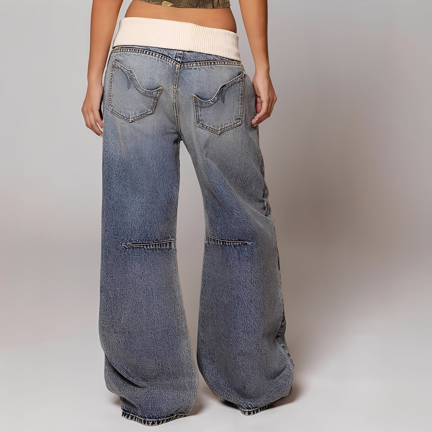 Vanessa - Bequeme gewaschene Baggy-Jeans für Damen