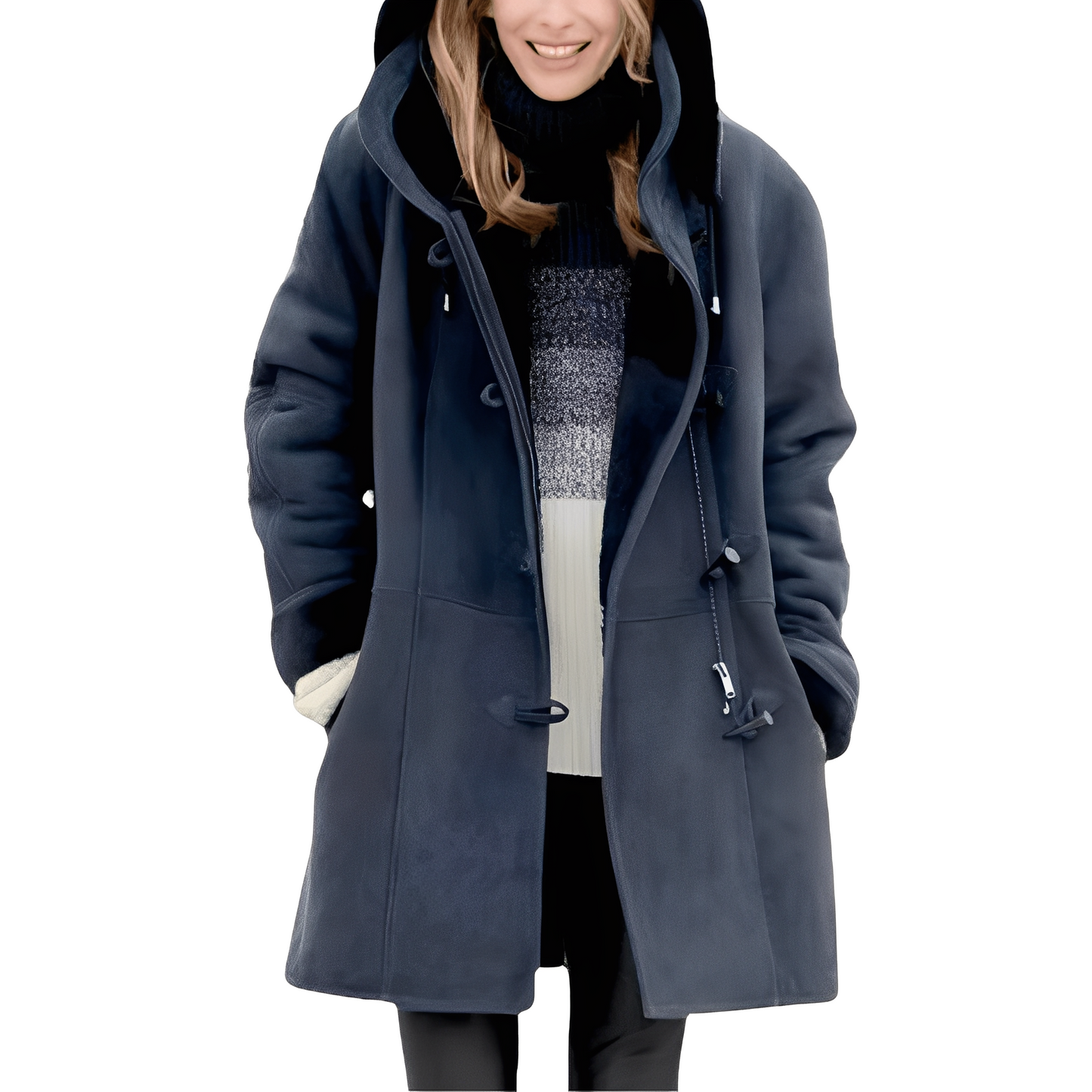 Madilyn - Freizeitdufflecoat mit Kapuze für Damen