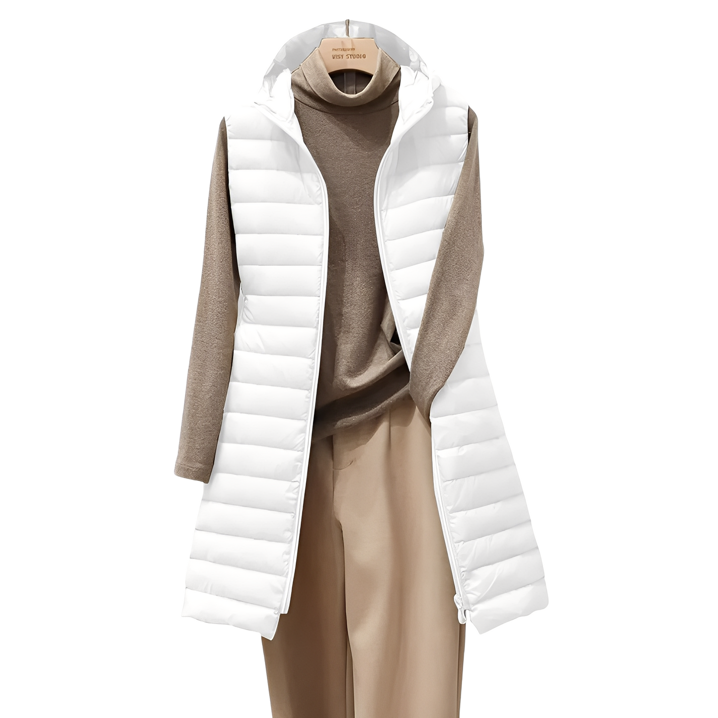 Joelle - Modische lange Stepp-Damenweste