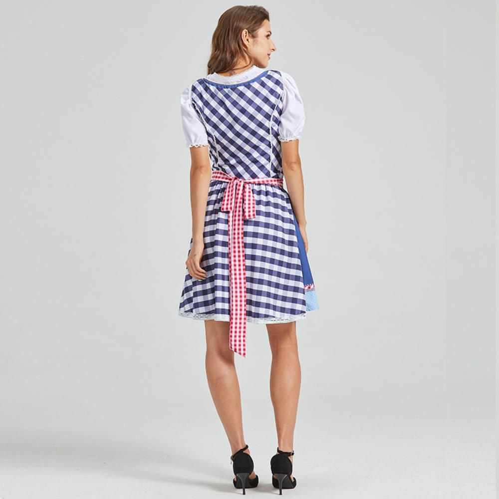 Rowina - Traditionell kariertes Oktoberfest-Dirndl für Frauen
