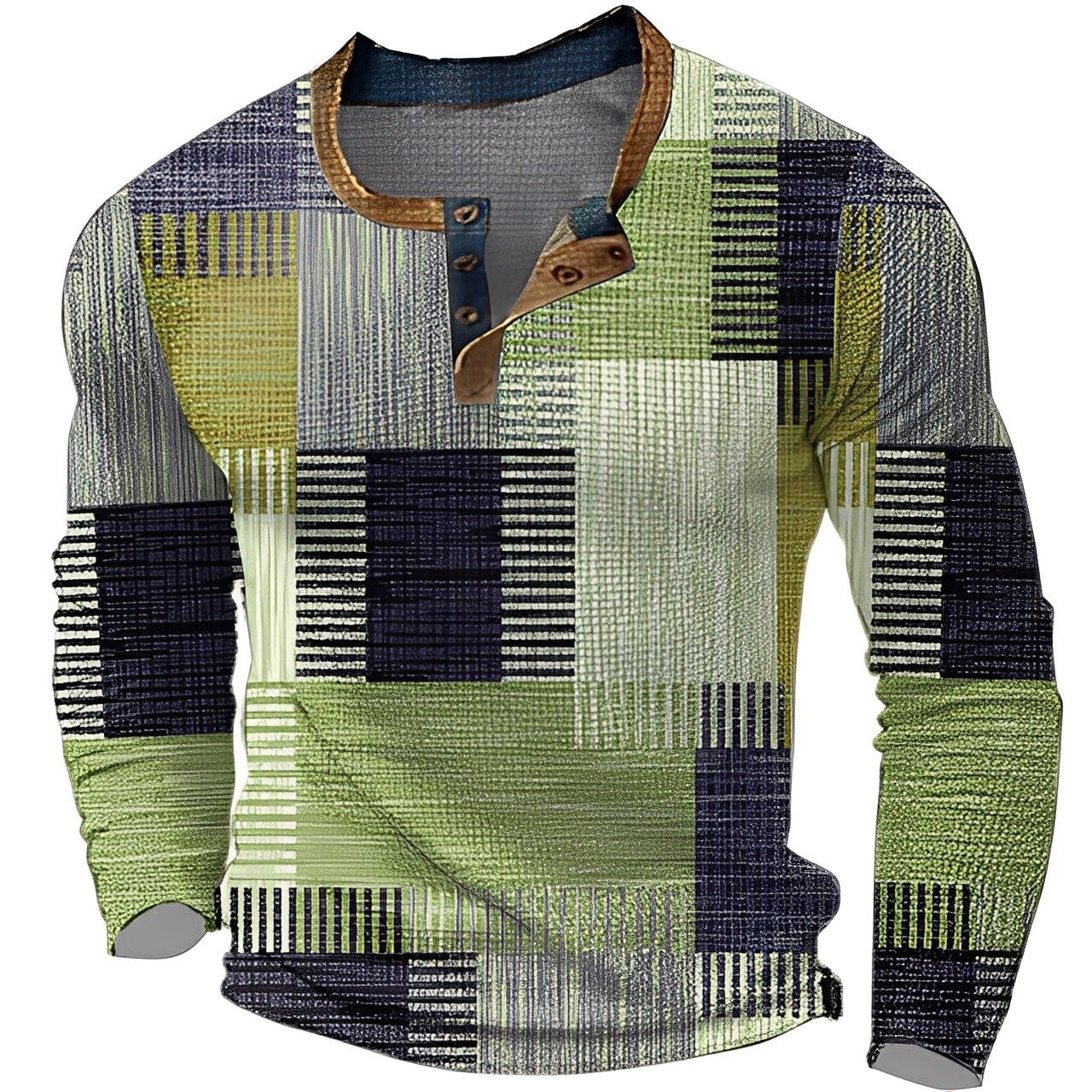 Brennan - Bequemes, bedrucktes Langarmshirt für Herren