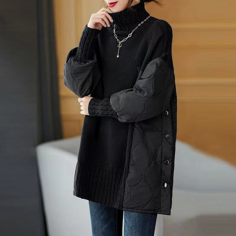 Noelle - Weicher gestrickter Pullover mit hohem Kragen für Damen