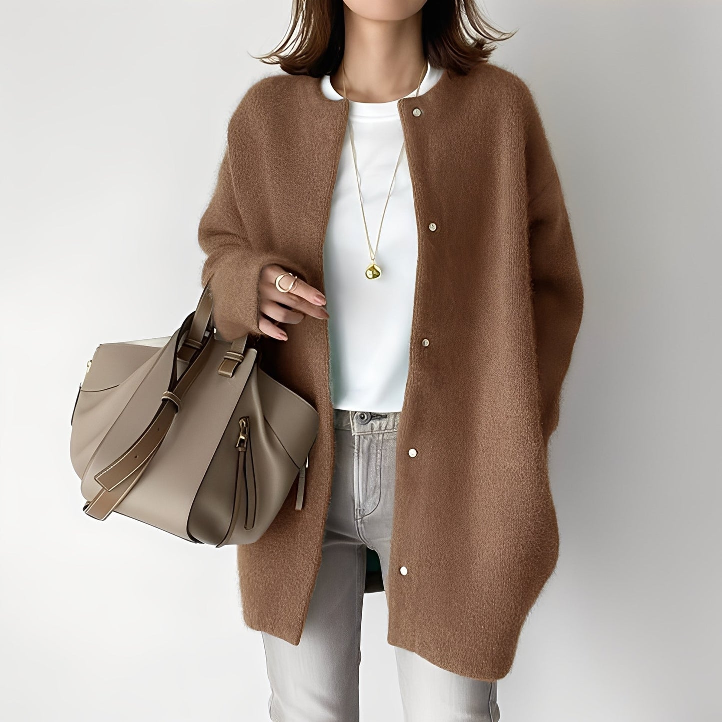 Dahlia - Stilvoller, locker geschnittener Damen-Cardigan