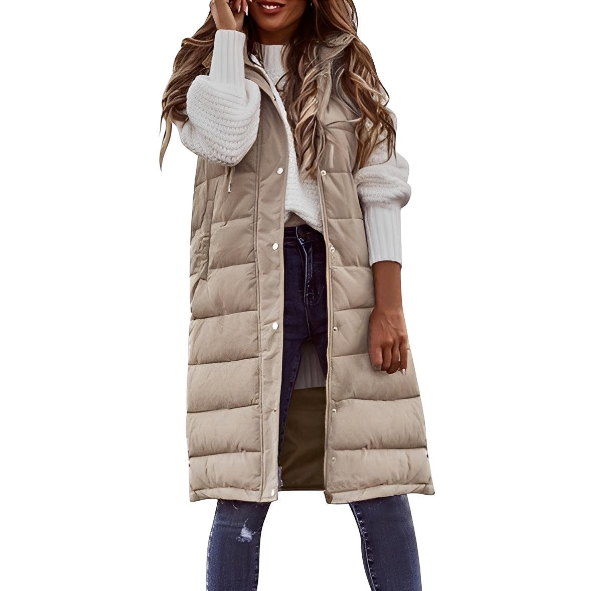 Brenna - Stilvolle lange Damen-Daunenjacke