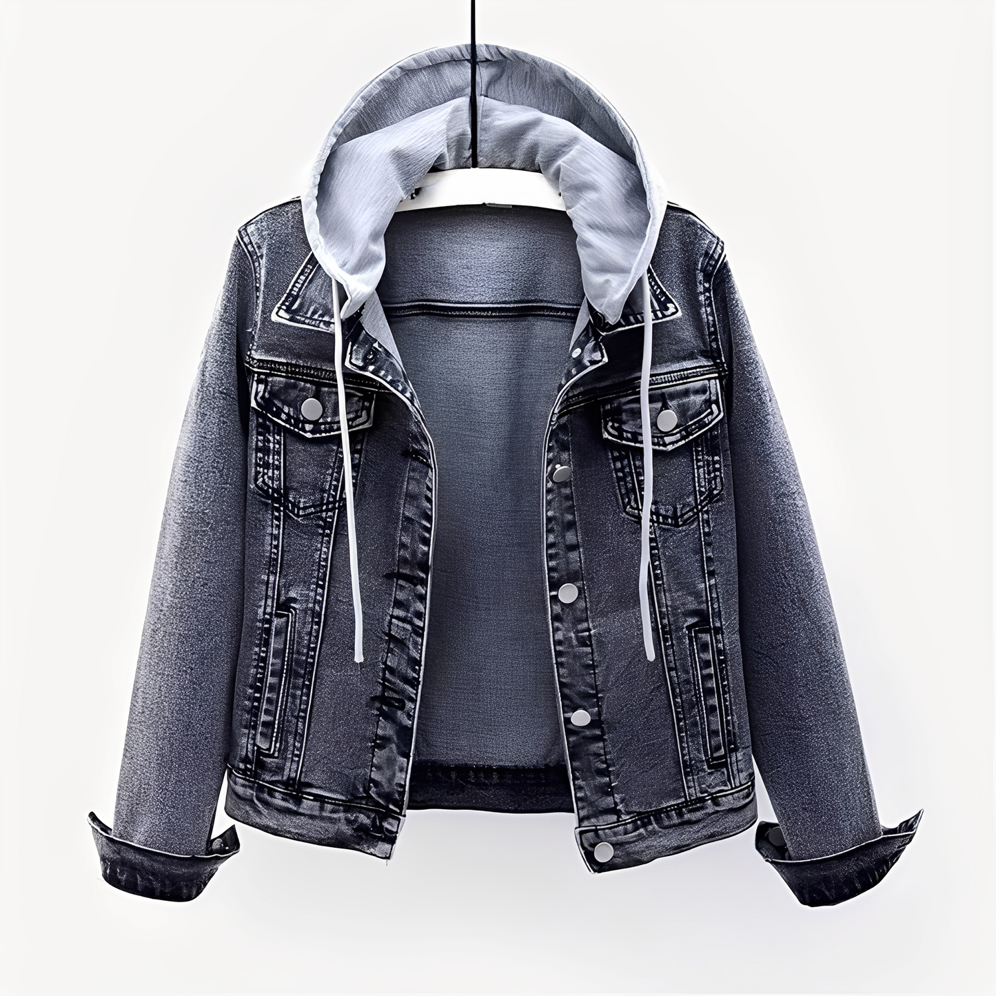 Karolyn - Trendige Damen-Jeansjacke mit Kapuze