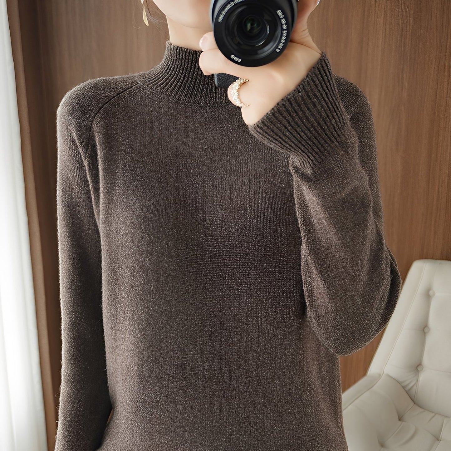 Ulyssa - Eleganter Frauen-Kaschmir-Rollkragenpullover