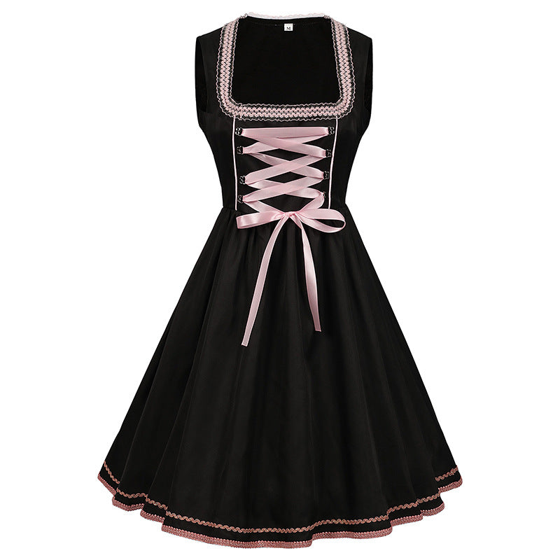 Elenora - Ärmelloses Dirndlkleid mit Schlitz für Frauen fürs Oktoberfest