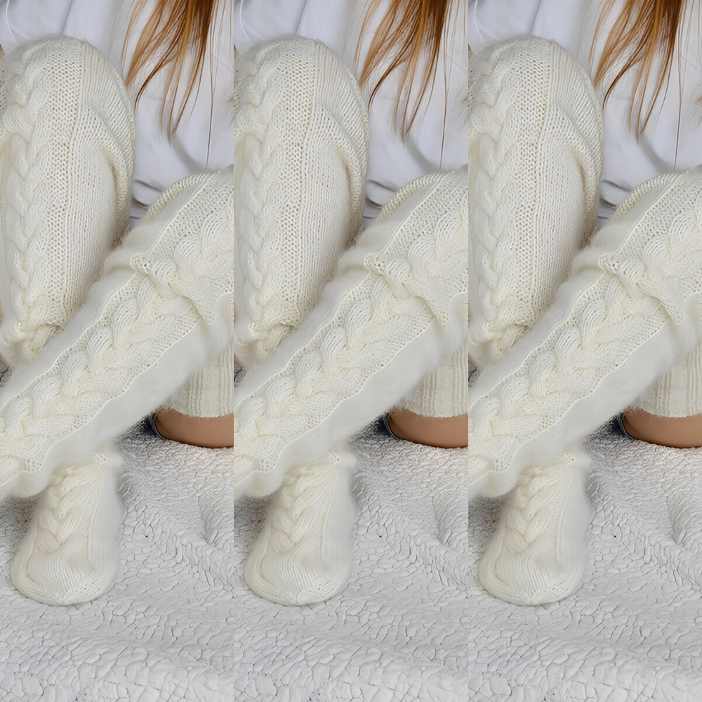 Hailee - Weiche, gestrickte Overknee-Socken für Damen