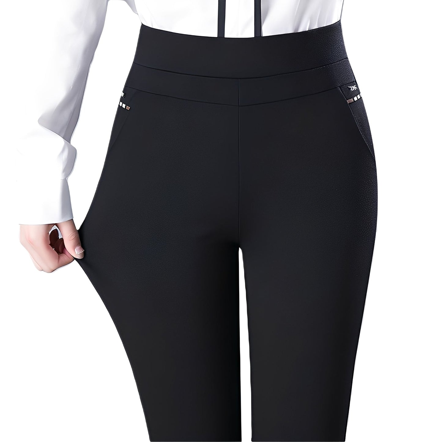 Wenda - Damenhose mit hoher Taille und dehnbarem Bund