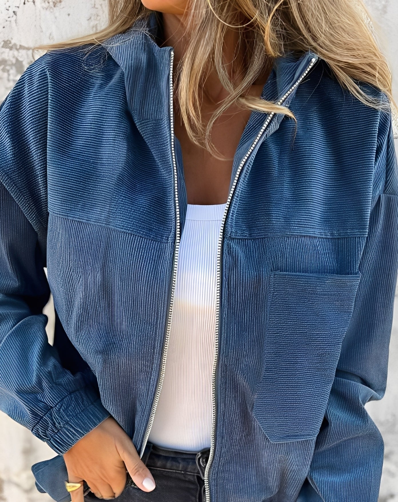 Gillian - Bequeme Cordjacke mit Kapuze für Damen