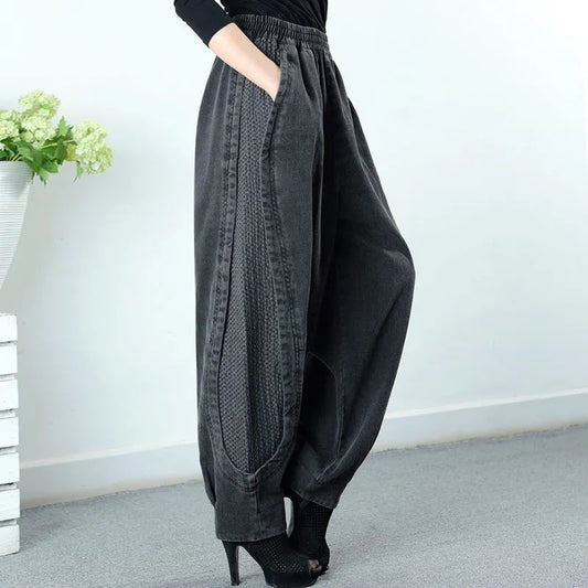 Tawnee - Bequeme, weit geschnittene Patchwork-Haremshorts für Damen