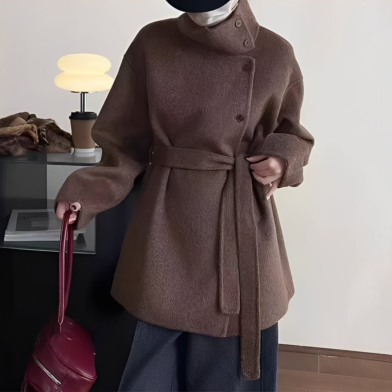 Claudia - Lockere zweireihige Damen-Wolljacke
