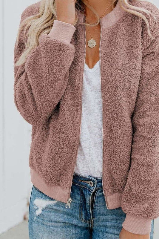Korra - Gemütliche Plüsch-Bomberjacke für Damen