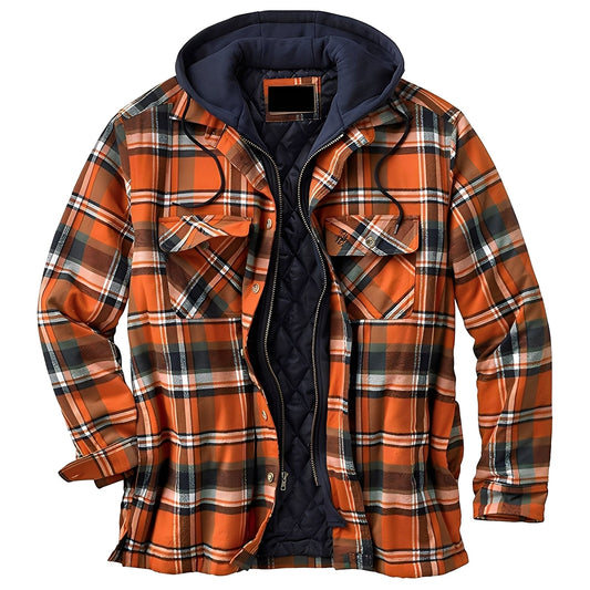 Flynn - Herrenjacke mit Kapuze im traditionellen Karomuster