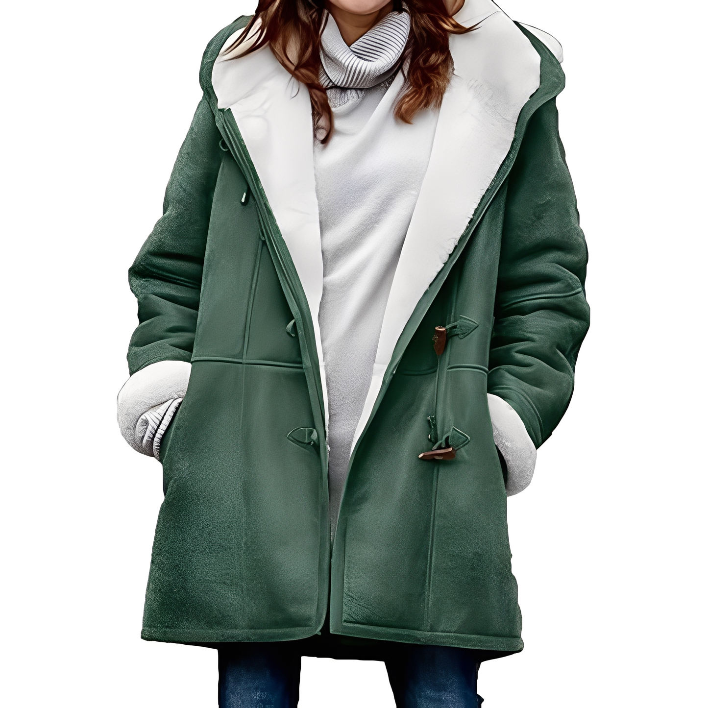 Madilyn - Freizeitdufflecoat mit Kapuze für Damen