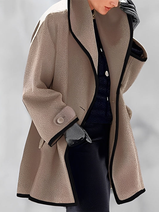 Mikayla - Warmer Damen-Wollmantel mit Kapuze