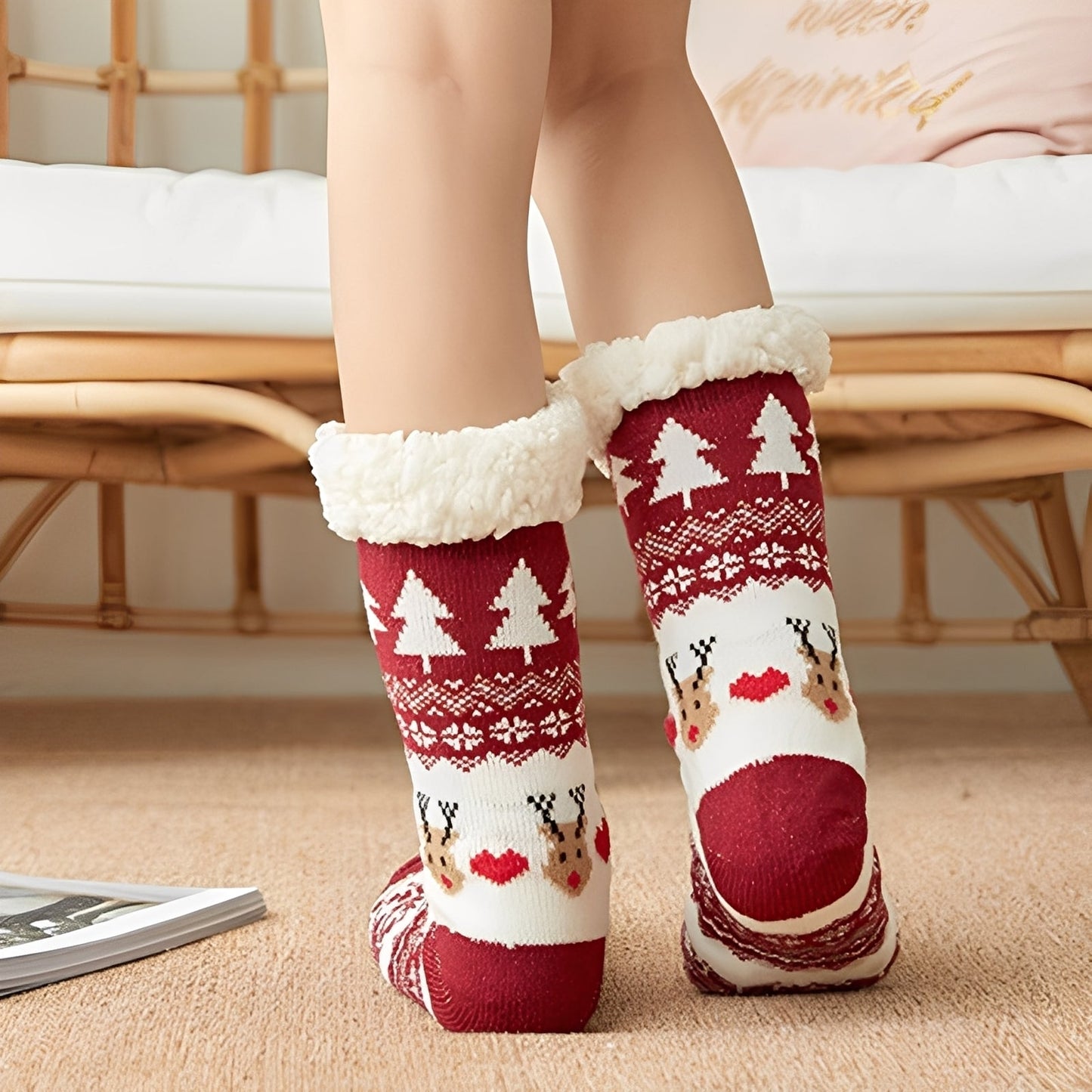 Kassia - Kuschelige Weihnachts-Fußsocken für Damen