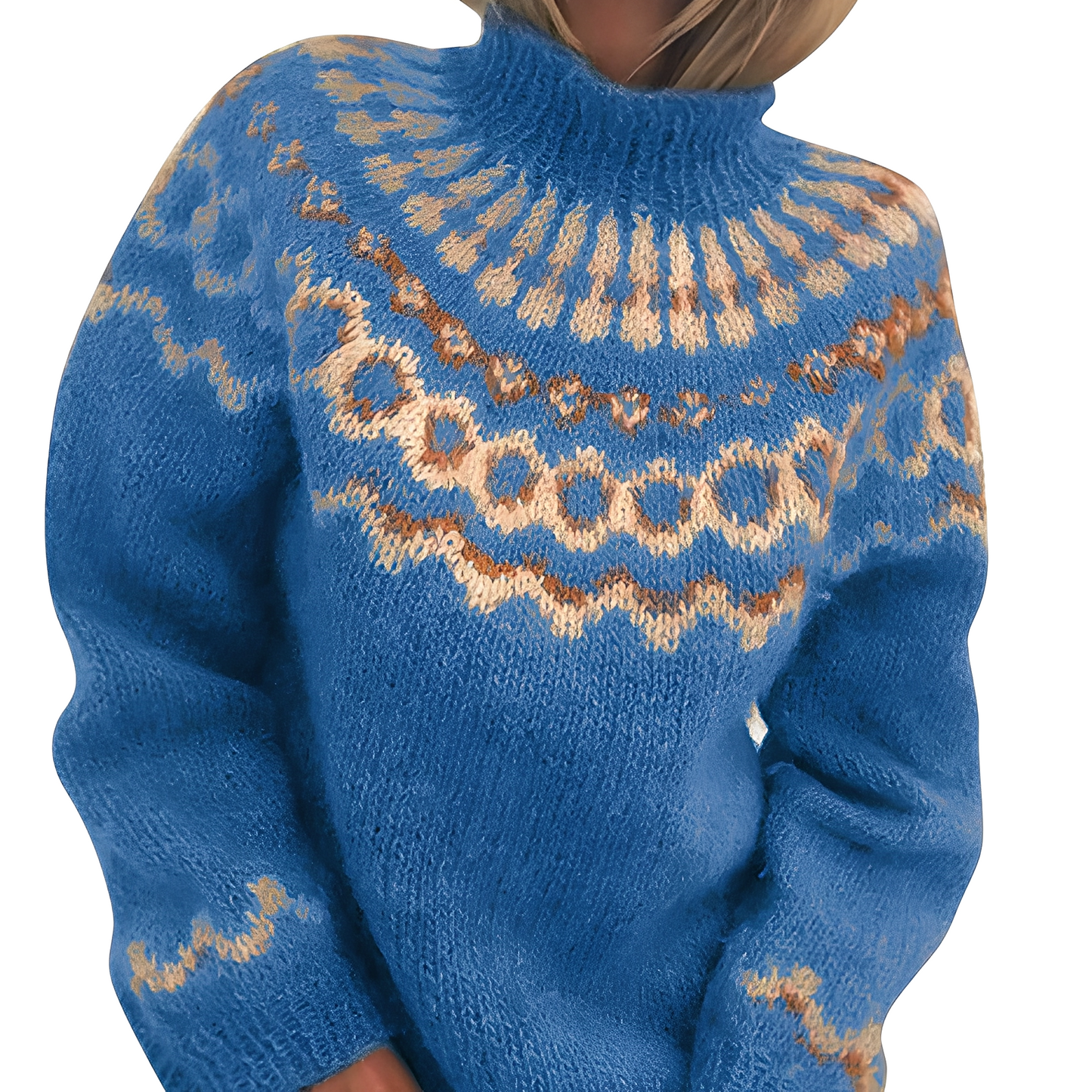 Charlee - Warmer, weiter geschnittener Damen-Rollkragenpulli