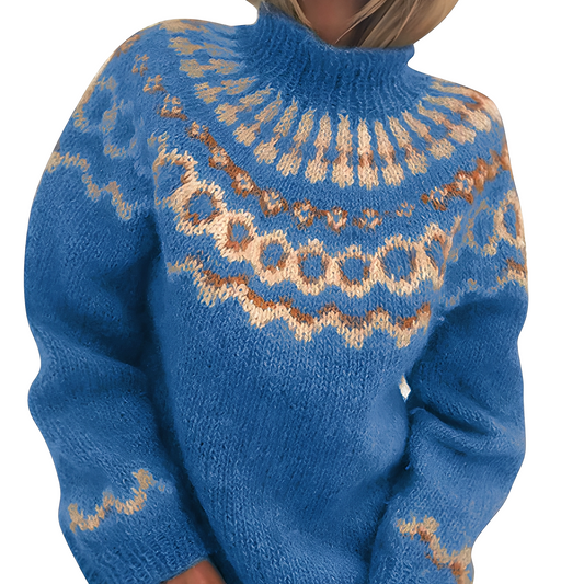 Charlee - Warmer, weiter geschnittener Damen-Rollkragenpulli