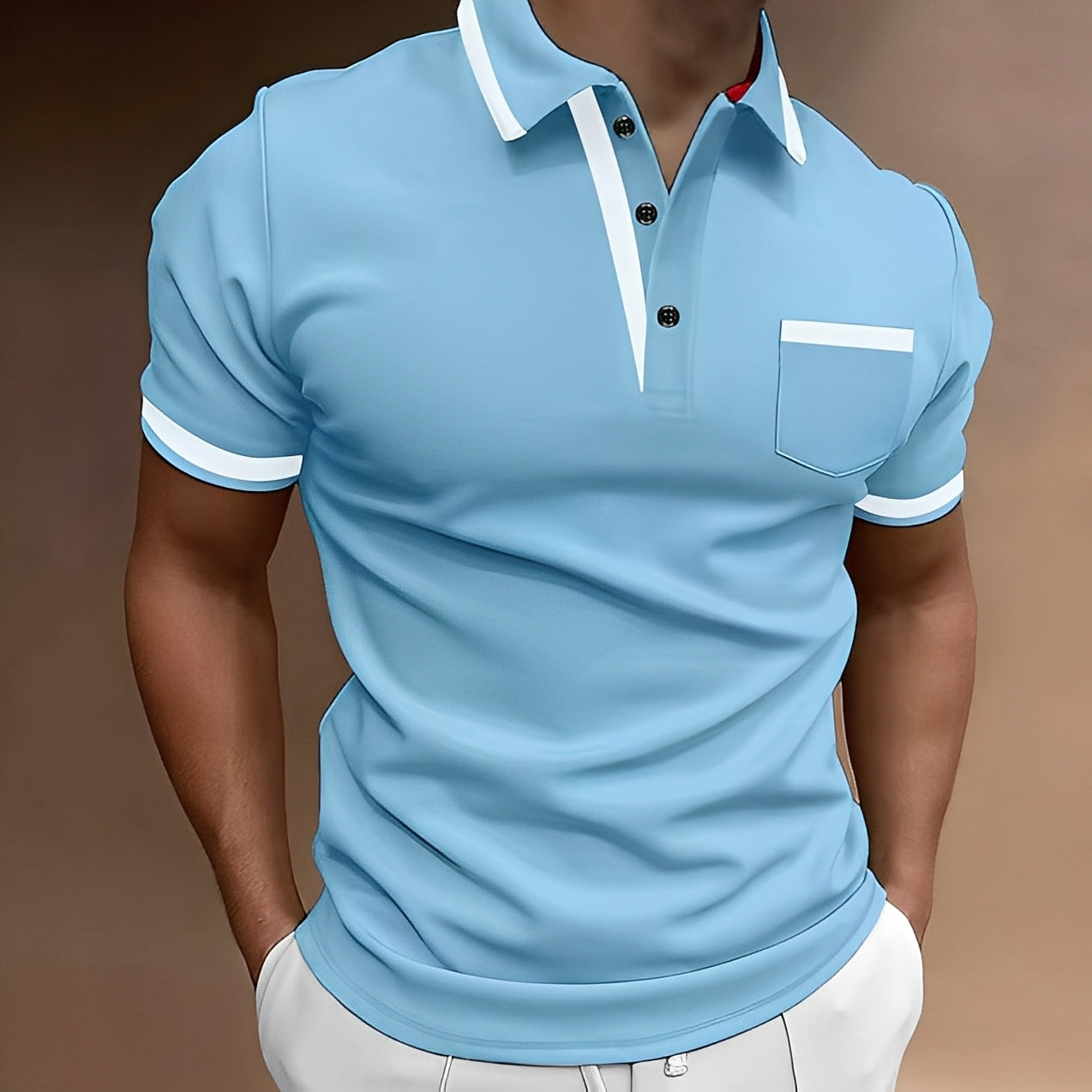 Alijah - Elegantes, schmales Herren-Poloshirt