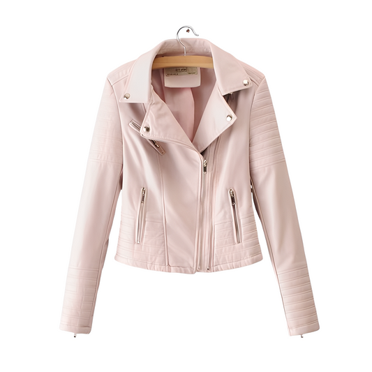 Cherie - Modische, enge Damenlederjacke