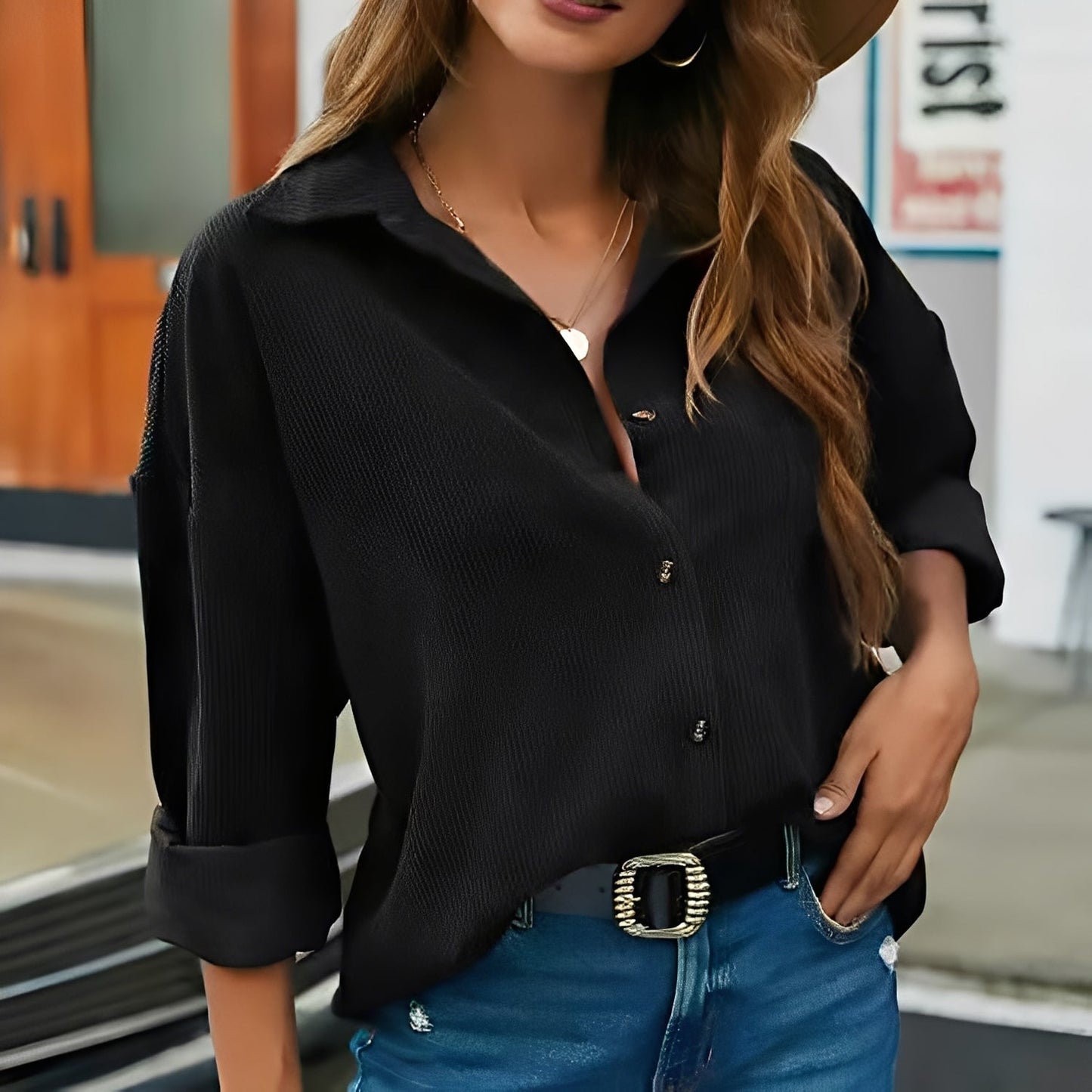 Everly - Lockere, bequeme Cordbluse für Damen