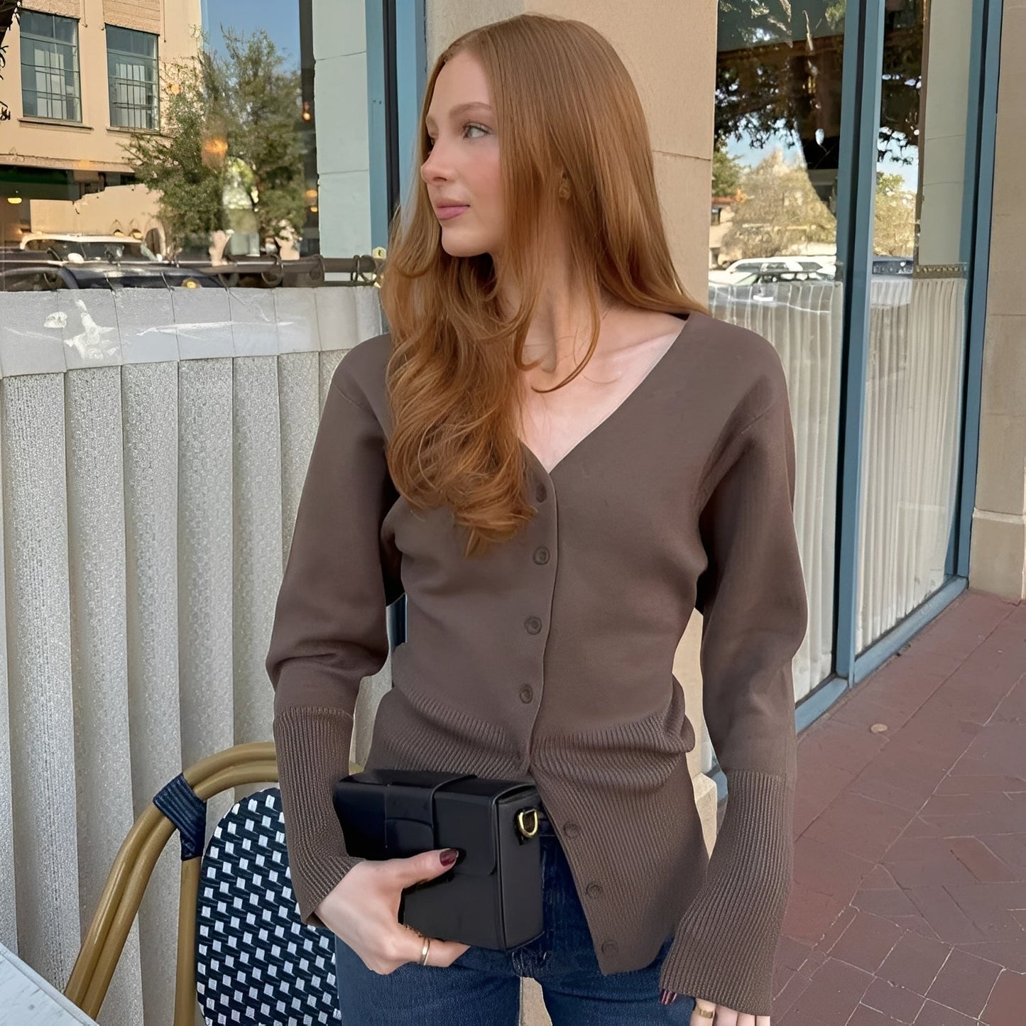 Deziree - Eleganter, eng geschnittener Damen-Cardigan-Mantel