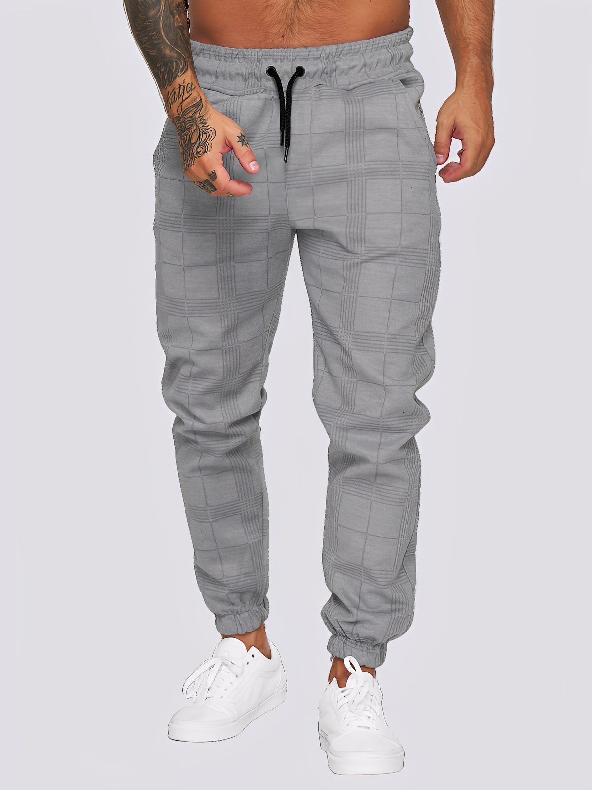 Jaeden - Stylische karierte Herrenhose