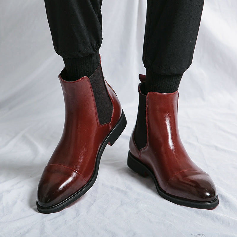 Kennith - Bequeme und elegante Chelsea-Lederstiefel für Herren