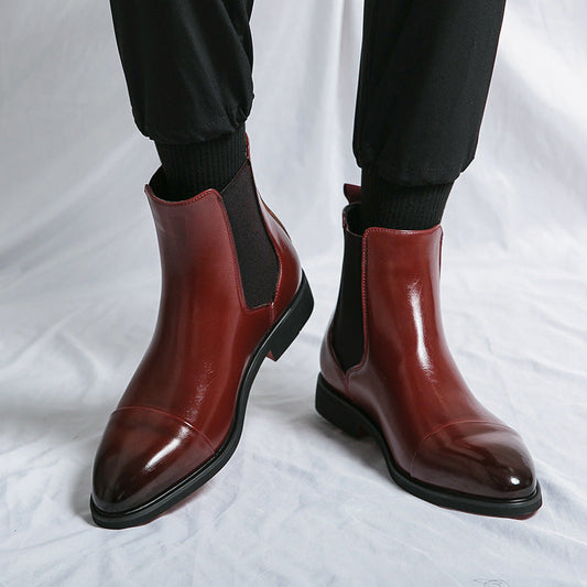 Kennith - Bequeme und elegante Chelsea-Lederstiefel für Herren