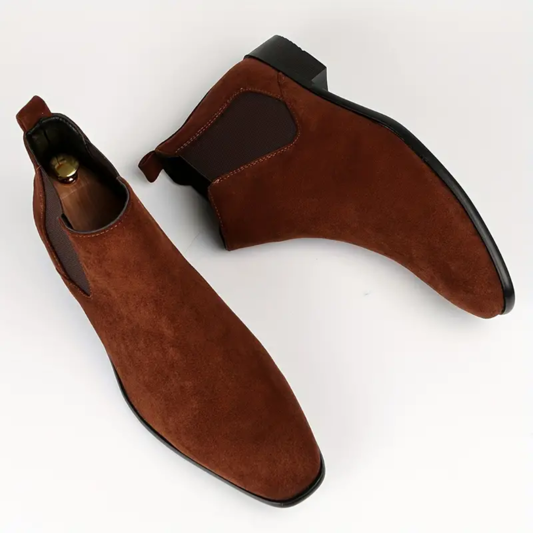 Dario – Chelsea-Stiefel aus Echtem Leder mit Niedrigem Absatz
