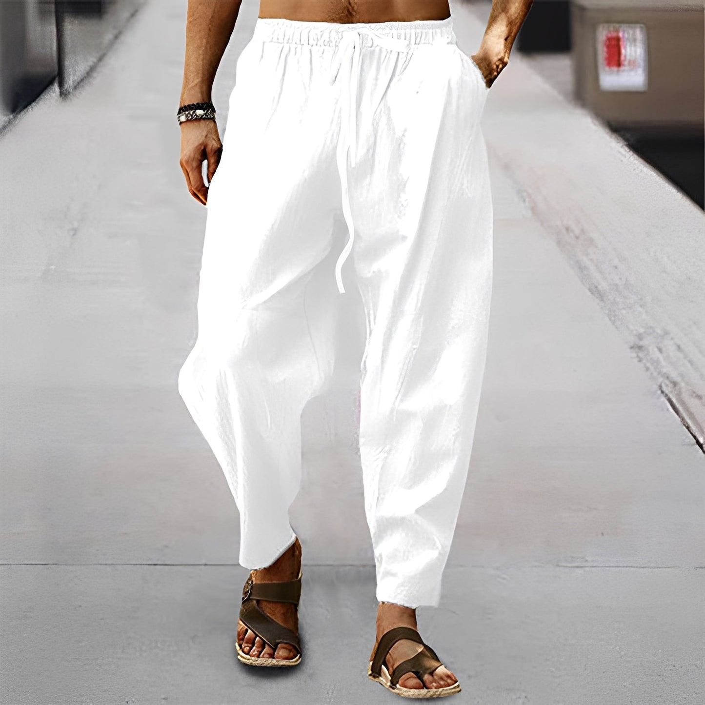 Jaxson - Leichte Leinen-Strandshorts für Herren