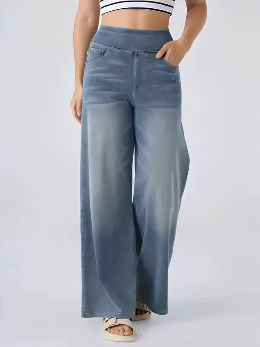 Miley - Damenjeans mit Stretch, hohem Bund und geradem Bein