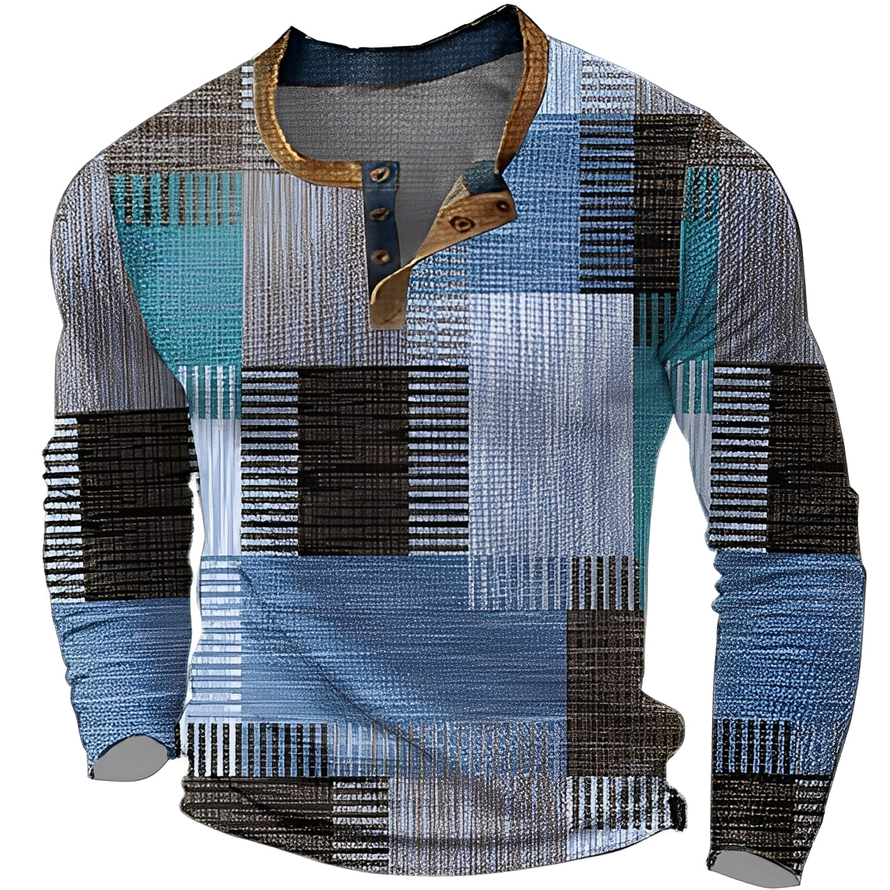 Brennan - Bequemes, bedrucktes Langarmshirt für Herren