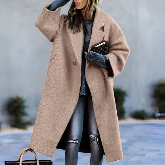 Britannia - Warmer langer Mantel mit Kragen für Damen