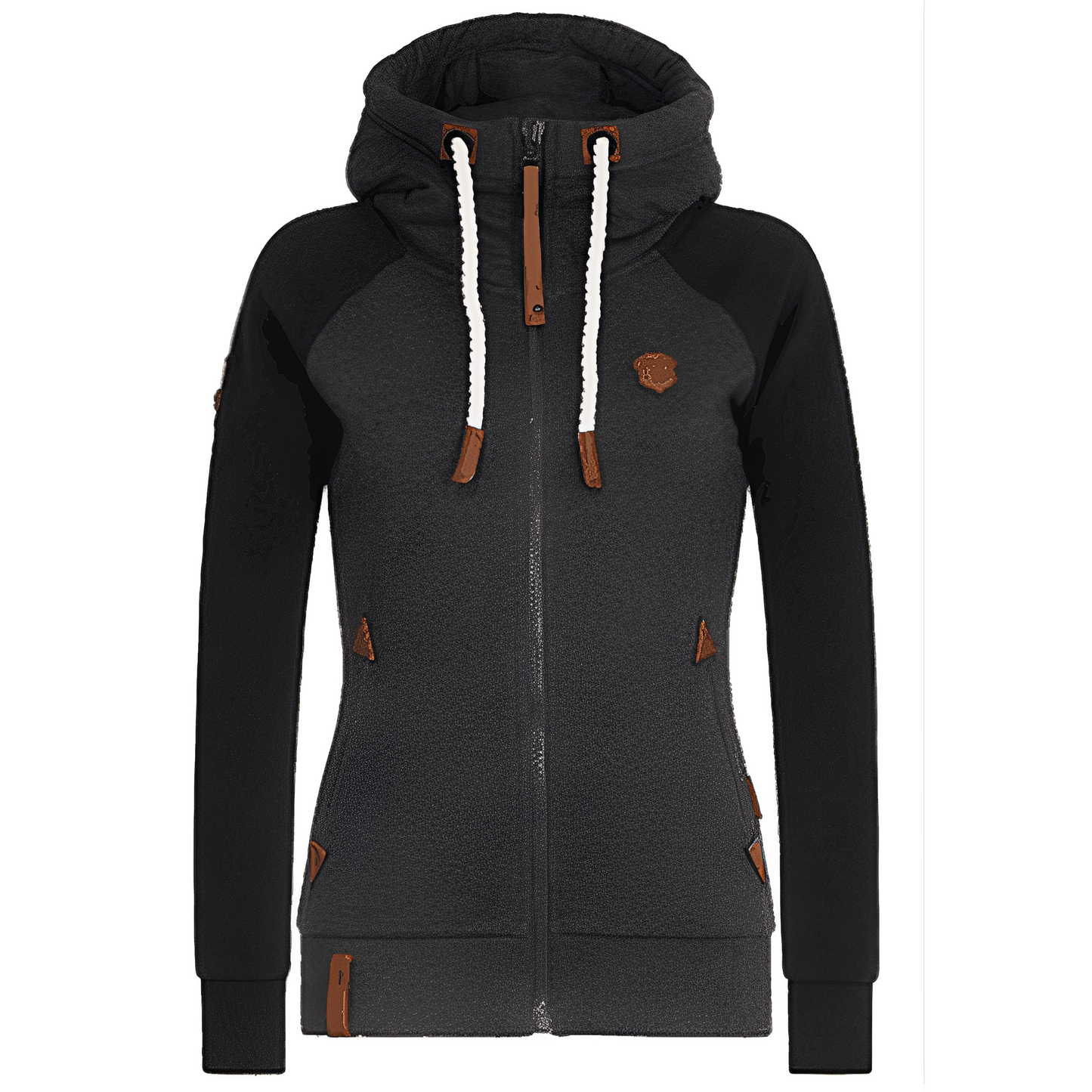 Elinor - Bequemer Damen-Kapuzenpullover mit Reißverschluss