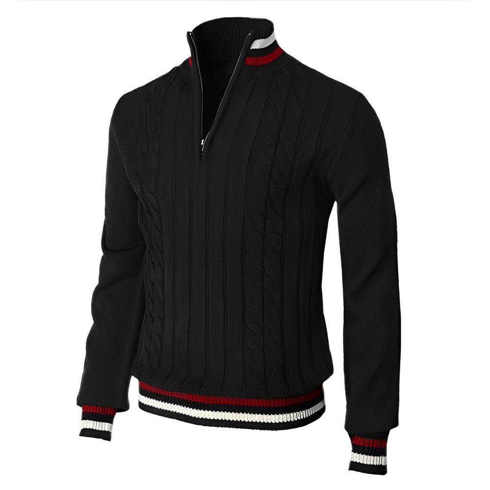 Derick - Moderner Herrenpullover mit Reißverschluss