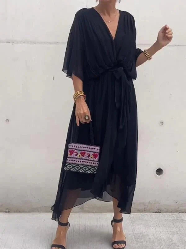 Amara – Bedrucktes ärmelloses Maxikleid