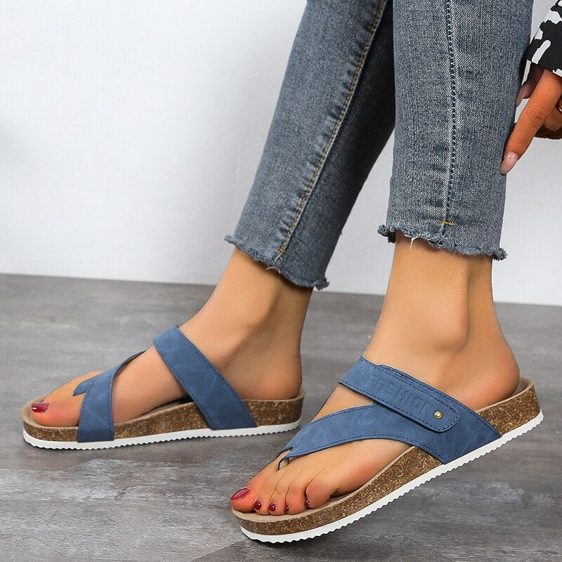 Archwave – Offene Korksandalen mit orthopädischer Sohle
