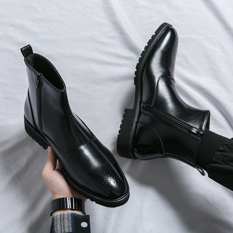 Kennith - Bequeme und elegante Chelsea-Lederstiefel für Herren