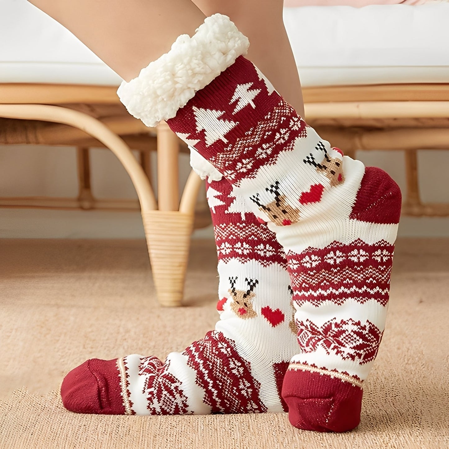 Kassia - Kuschelige Weihnachts-Fußsocken für Damen